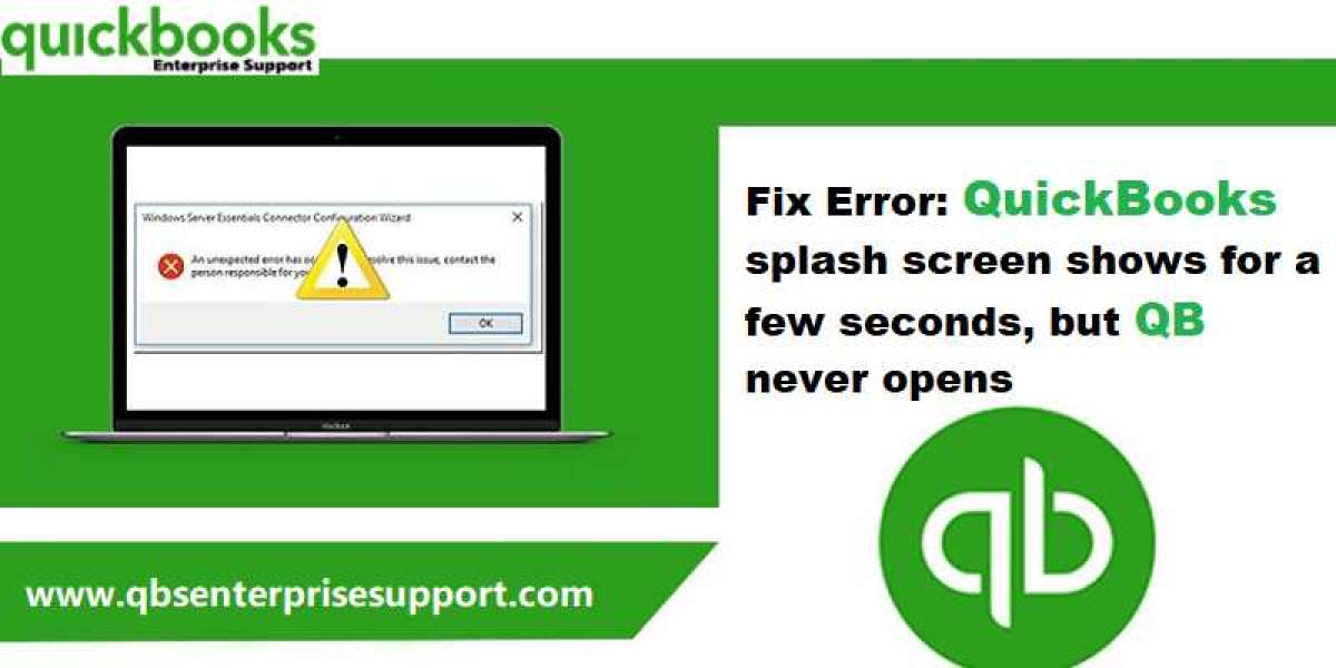 Fixing QuickBooks splash screen displays and disappears issue