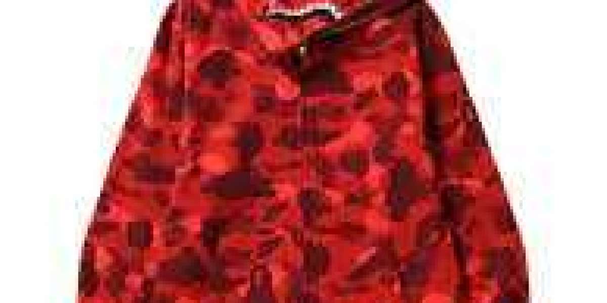 What material is the red Bape hoodie made from?