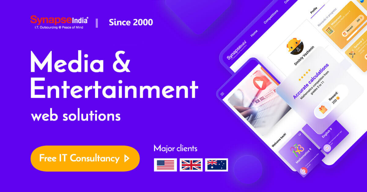 Media & Entertainment Software Development Company- SynapseIndia